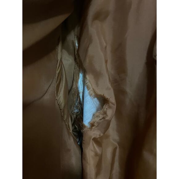 Vintage 70's Montgomery Ward Long Coat Size 20.5 Belted Retro Manmade Fabric - Picture 5 of 16